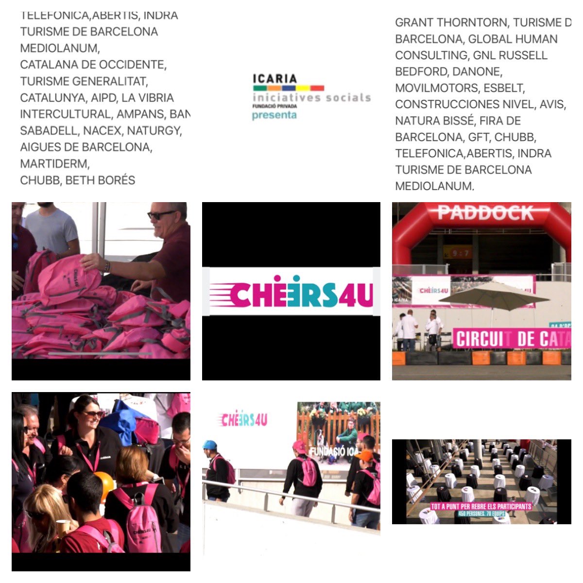 Empresas inscritas 2022 en el #cheers4u algunas de ellas han hecho cuatro (4) equipos, a todas ellas, Muchisimas Gracias por participar!! Nos vemos en el Circuit a las 11,30h recibireis vuestro Código QR para poder entrar en coche. Parking <a href="/Circuitcat_es/">Circuit de Barcelona-Catalunya</a> en Torre Barcelona Vamos!