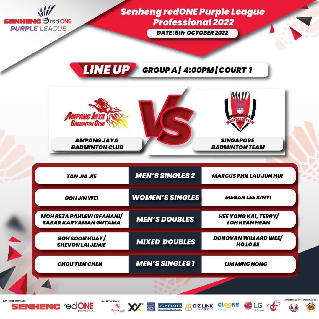 shekhinahpr's tweet photo. INFO: ORDER OF PLAY
📌#SRPLP Group Stage
📅 5 October
🏟 Malawati Stadium, Shah Alam
⏰ 1600 MYT
📺 LIVE on @ASTROARENA
#SenhengredONEPurpleLeagueProfesional
#PurpleLeague
#BadmintonMalaysia
#ShekhinahPR
#HardworkBeatsTalent https://t.co/b9TEDC7UHT