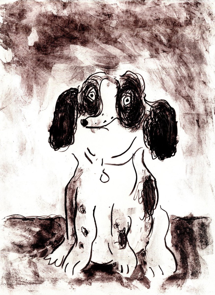 Excited to share this item from my #etsy shop: Spaniel Under a Cloudy Sky #animal #spaniel #pet #dog etsy.me/3fxWxJq