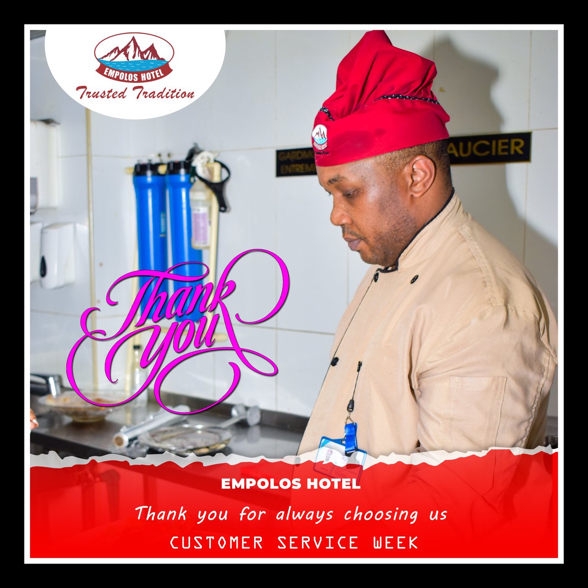 empolos's tweet photo. You Chose us and every day we Choose to CHOOSE you.
Thank you Family.
#customerserviceweek2022
#empoloshotel 
#customerservice   
#tophotelsnakuru https://t.co/h17XjtL2kt
