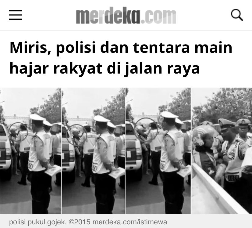 Berdamai dengan orang yang kaya. Berperang dengan orang yang lemah. Wajah asli aparat Republik Indoreksa.