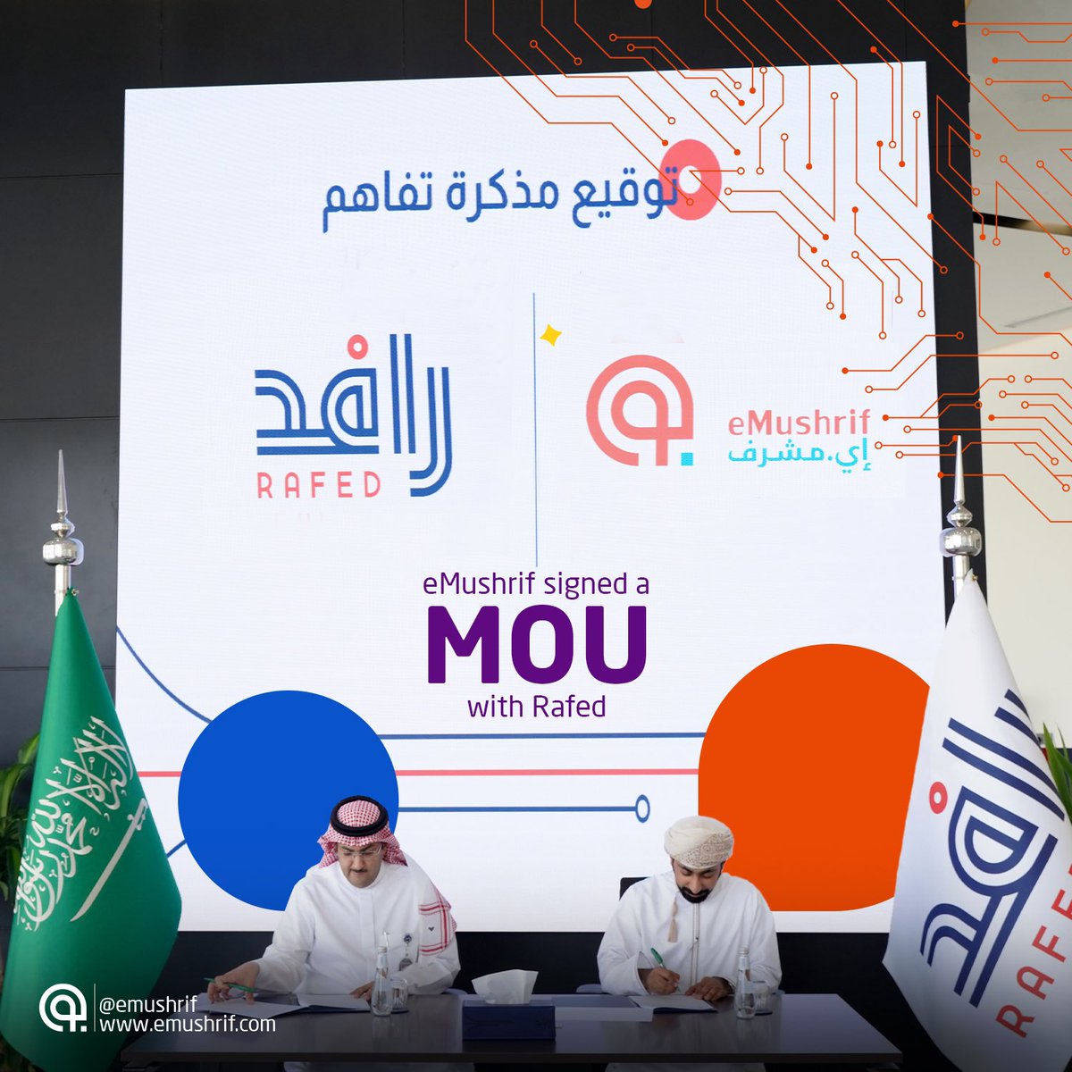 سُعدنا بتوقيع مذكرة تفاهم مع شركة تطوير لخدمات النقل <a href="/Rafedsaudi/">Rafed رافد</a> السعودية لتطبيق أحدث تقنيات النقل التعليمي المتطور في المملكة العربية السعودية🚌✨

#mou #KSA #Transportation #emushrif #saar