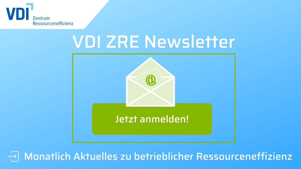 VDI_ZRE's tweet photo. 📣 Aktuelles zu betrieblicher #Ressourceneffizienz
+++ Neue Online-Werkzeuge +++ #DigiRess +++ Preise +++ Publikationen +++ Termine +++
👉 https://t.co/Q8HfMDBs8v https://t.co/3M0TCjxDmQ