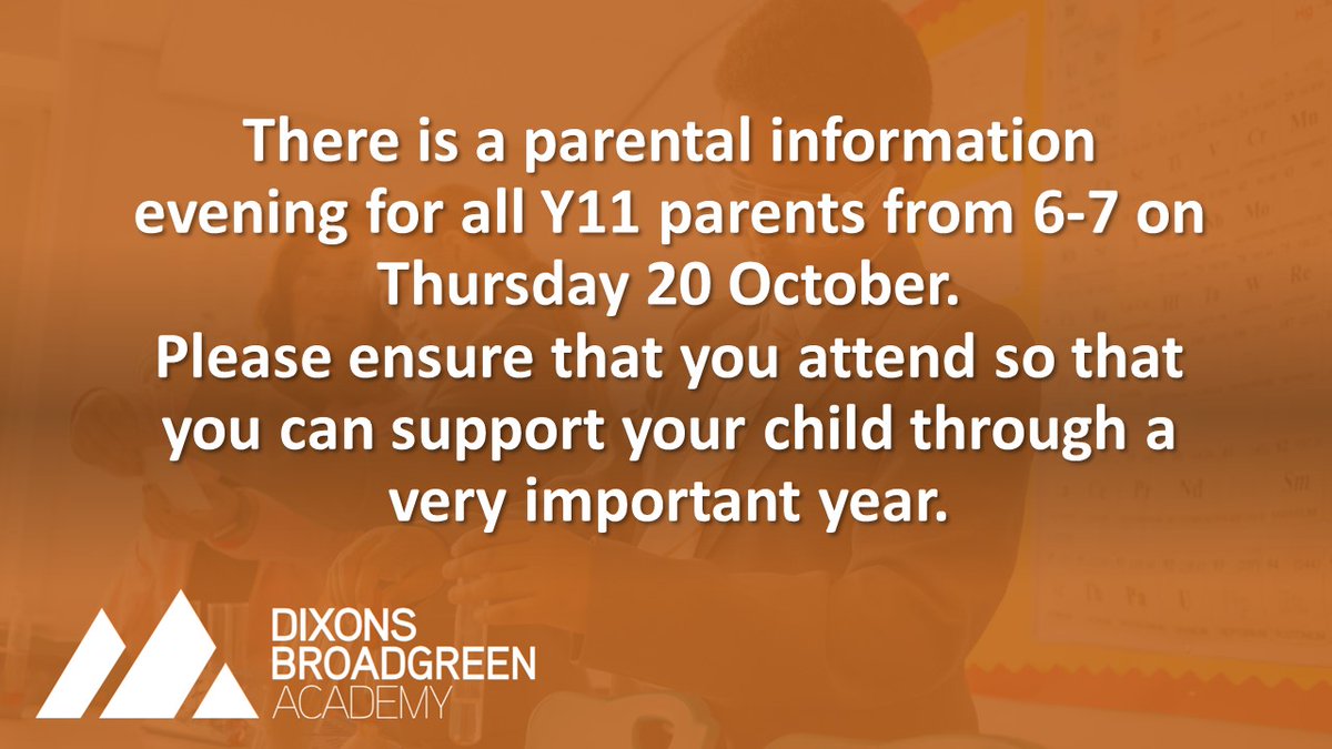 Important information for parents of Year 11 students.