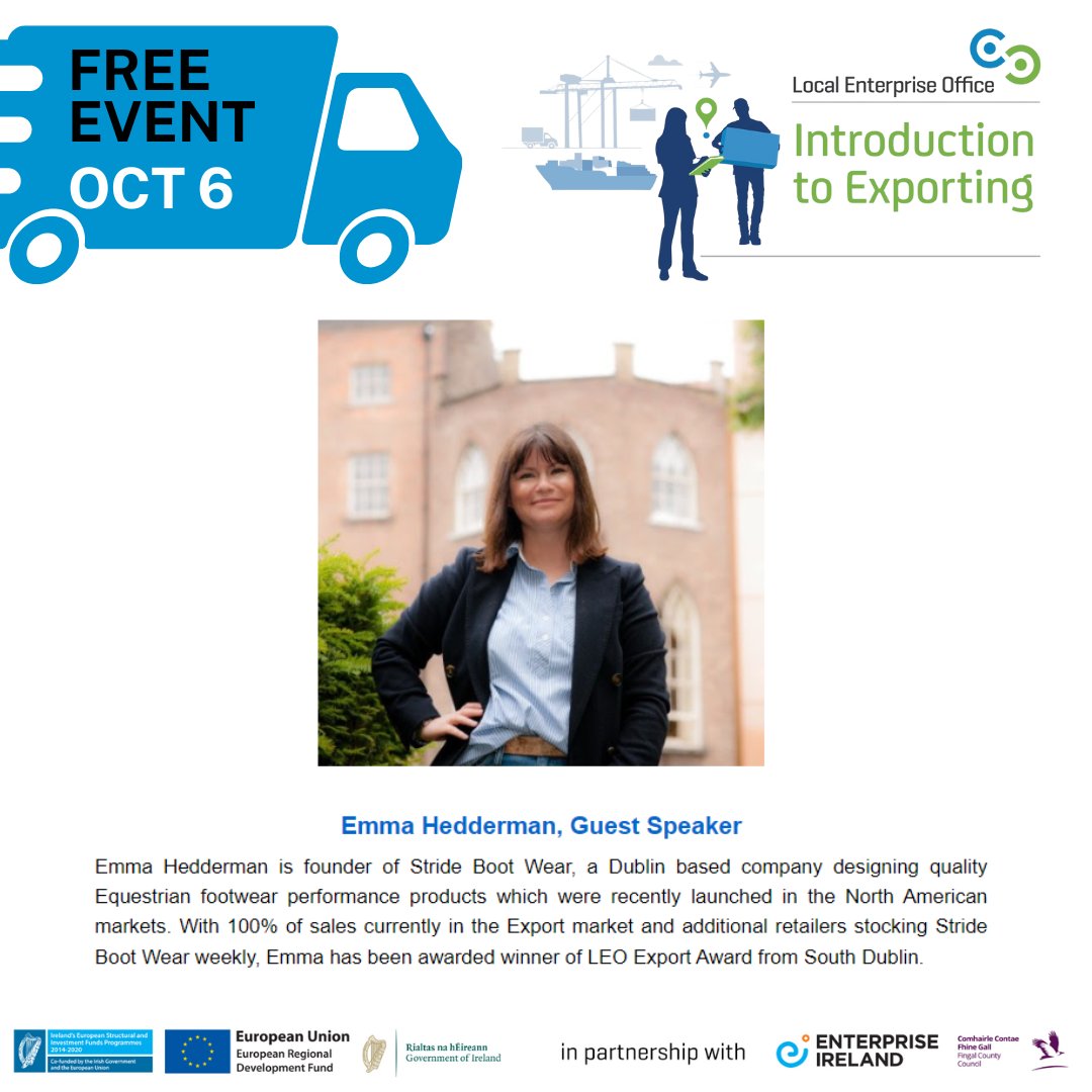 Join our FREE Intro to Exporting event - tomorrow @CarltonDAirport ! Meet Sam Marchetti who will be joined by recent SME Exporters inc @HelloChocolatey & Emma Hedderman along with John O Loughlin, Head of Trade & Investment for @WalesinIreland Register ow.ly/HghQ50KZYeb