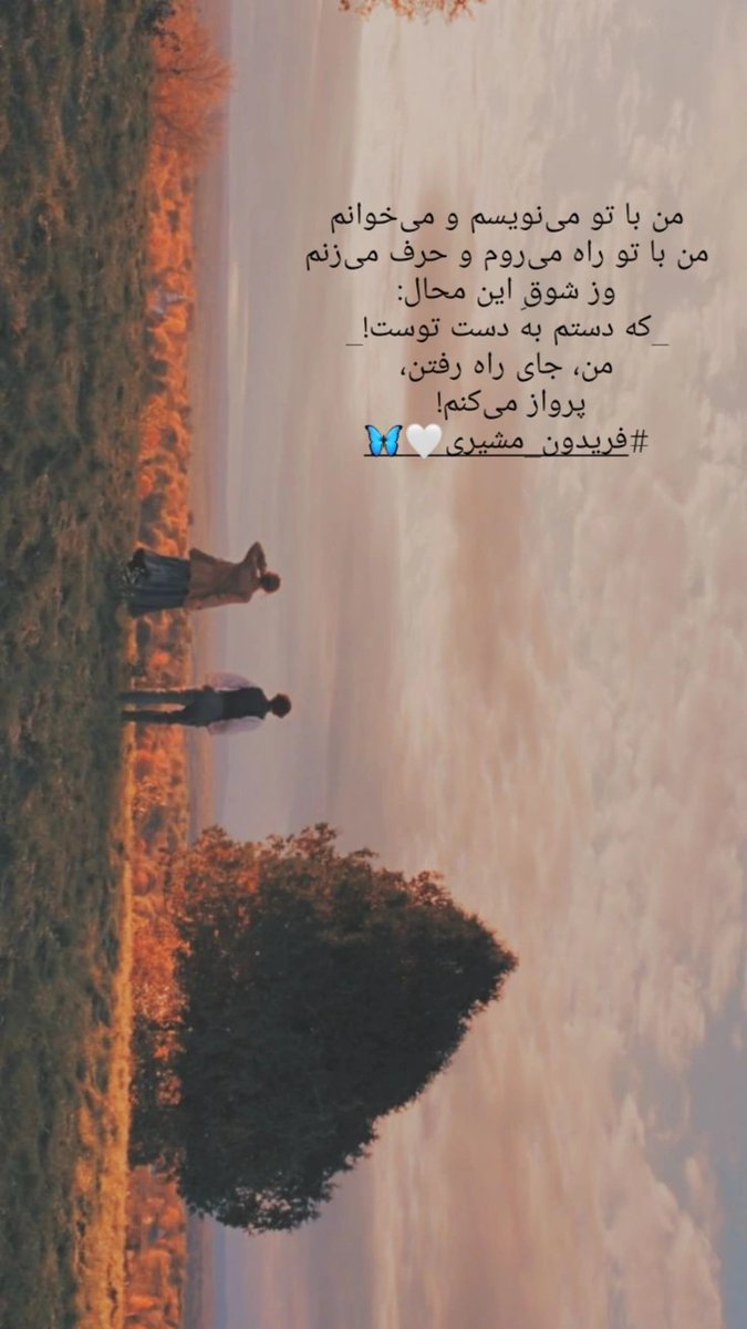 najibew_hs's tweet photo. من باتومی نویسم ومی خوانم 
من باتوراه می روم و حرف میزنم
       وز شوق این محال:
_که دستم به دست توست!_
     من،جای راه رفتن،
        پرواز می کنم!
  #فریدون_مشیری🤍🦋
#njib https://t.co/zdhFQDUigM
