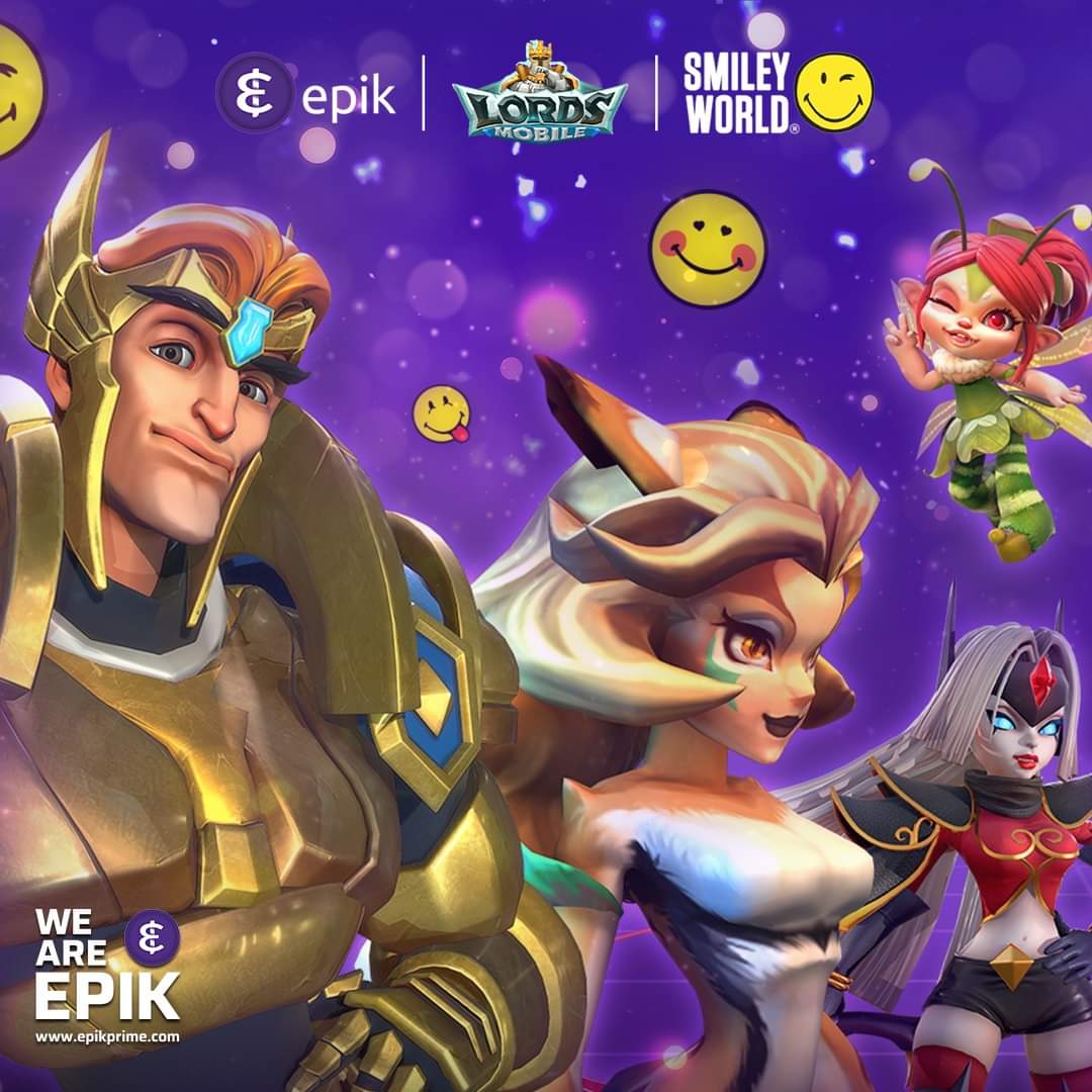 EpikPrime's tweet photo. Earn Smiley Coins & exchange them at the shop to unlock unique Smiley themed emoticons & avatars!
Download and play Lords Mobile now via this link & receive a $350 in-game gift pack: https://t.co/LBU5si3YfS
#WeAreEpik #smileyworldbrand #smileyworld #lordsmobile @officialigg https://t.co/mCejiT4aup