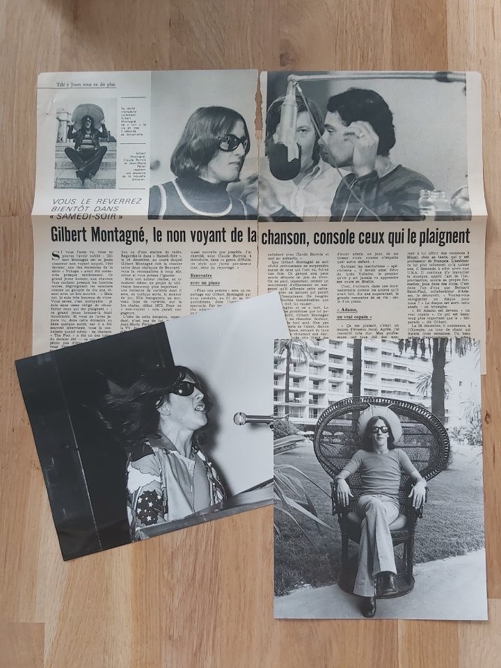 Il y a quelques temps, nous avons récupéré beaucoup de documents de <a href="/Inafr_officiel/">INA.fr</a>. Grâce à eux, nos bénévoles ont déniché quelques pépites. Ici, des photos rares et coupures de presse de #GilbertMontagné ! #popmusic #discomusic #frenchmusic #oldpics