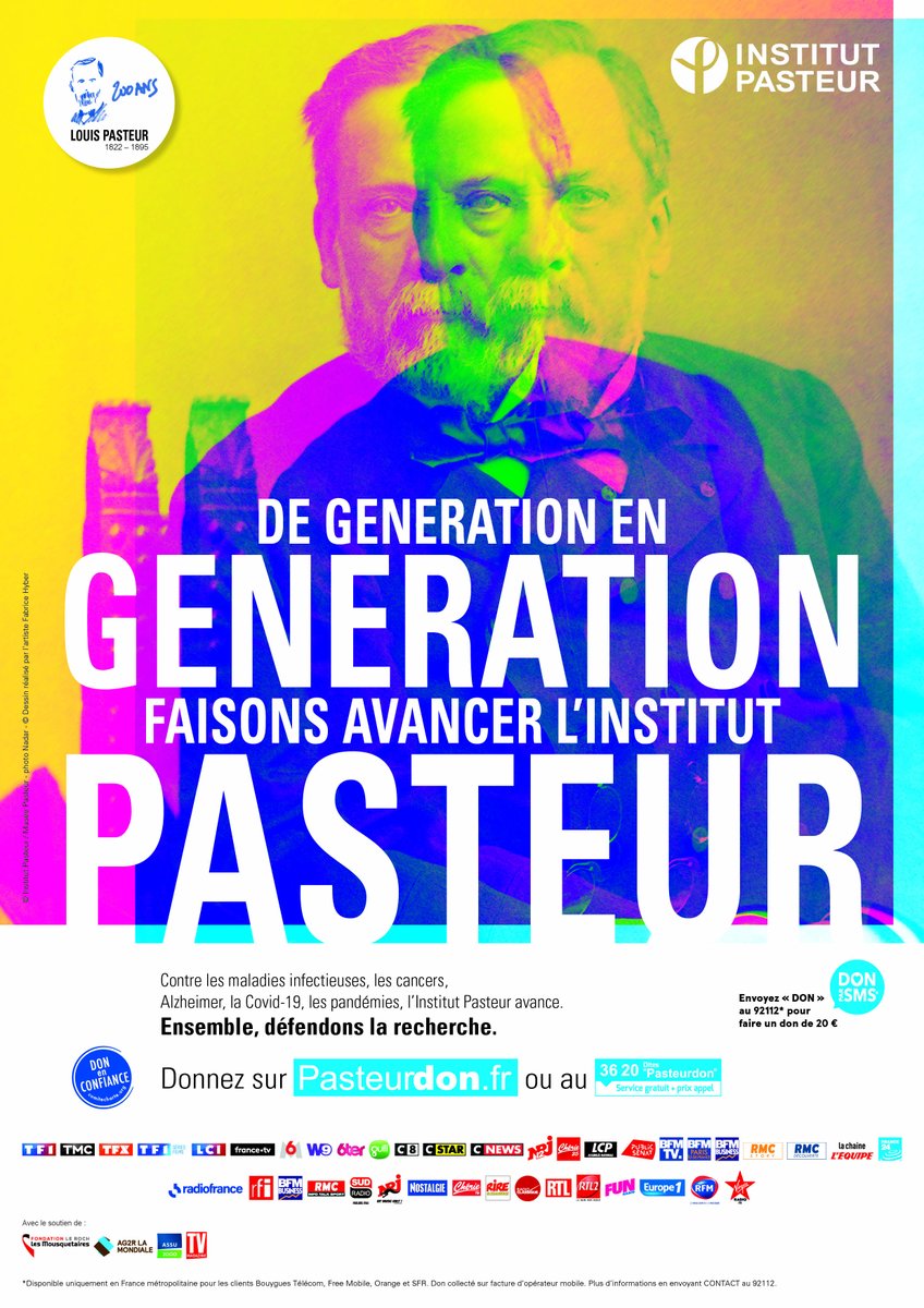 #Pasteurdon : Ensemble, défendons la recherche Du 5 au 9 octobre, votre don sur 
#MetsTaBlouse <a href="/institutpasteur/">Institut Pasteur, since 1887</a>