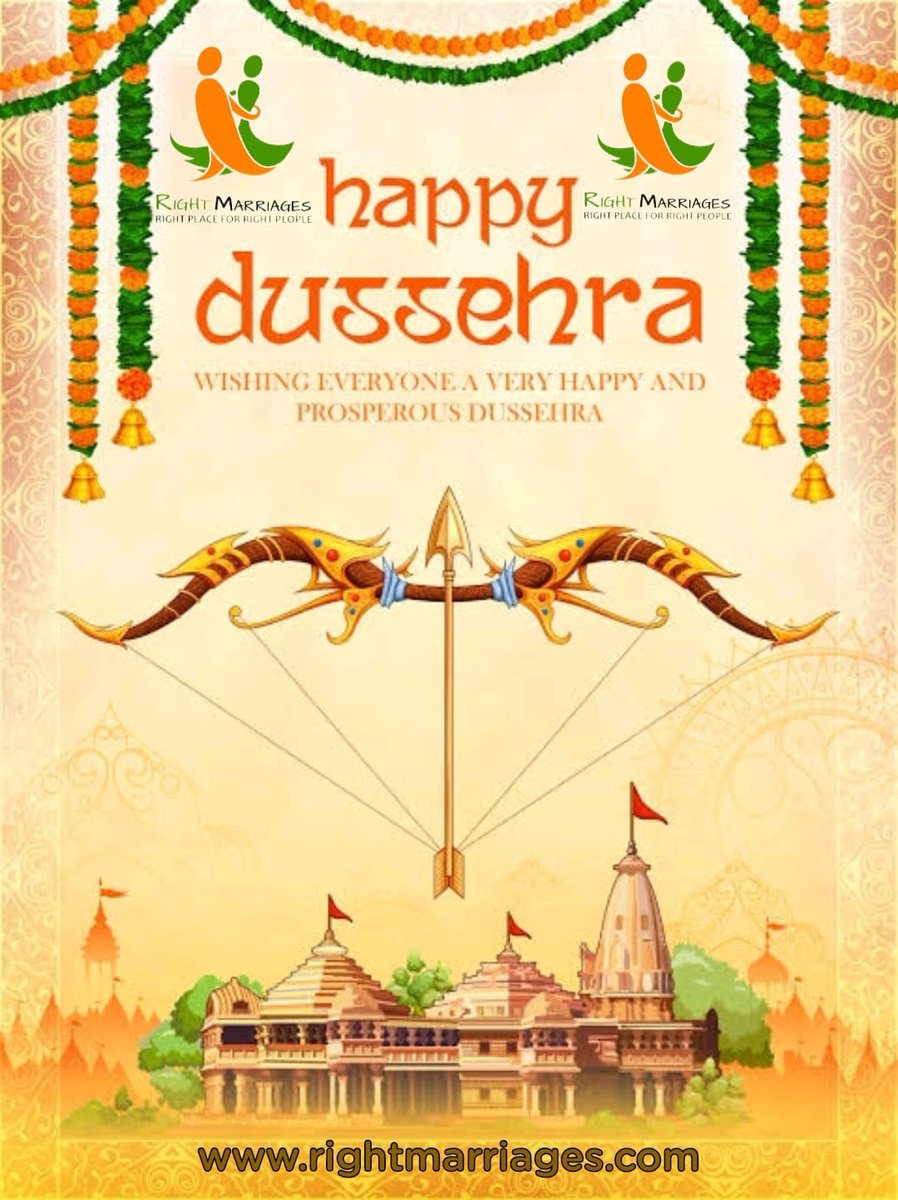 rightmarriages's tweet photo. Happy dussehra
#rightmarriages #dussehrafestival #dusshera2022 https://t.co/7t7tgOg5PA