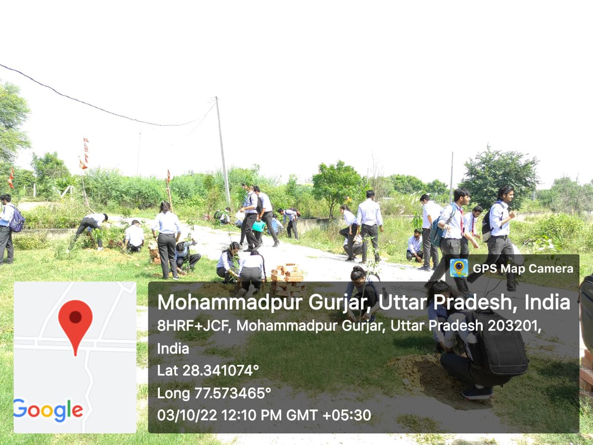 SATYAPR98234837's tweet photo. ‘हमने यह ठाना है, घर-घर पेड़ लगाना है’
NSS Unit 03 of GL Bajaj Institute of Technology &amp; Management organized A TREE PLANTATION DRIVE on the occasion of Gandhi Jayanti and World Nature Day.
@NSSglbajaj @_NSSIndia @NSSRDLucknow @SATYAPR98234837 
#GandhiJayanti #treeplantation https://t.co/P3JofEyOW6