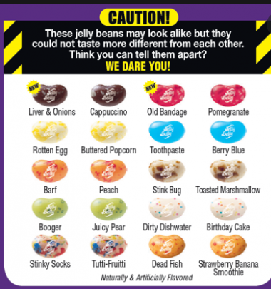 Simoyes's tweet photo. @_Papaglitch_ This reminds me of the gross jelly belly bean flavours, why would you purposefully make things that smell/taste bad? For some reason people still buy them though. Jelly Belly has made a game out of it called Bean Bozzled: https://t.co/54lT0Pb7Lj