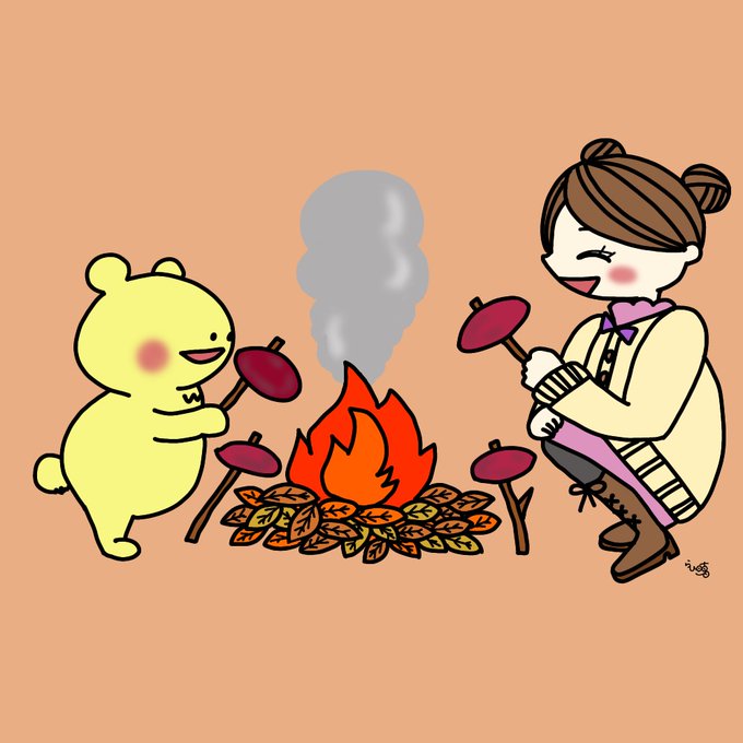 「brown hair campfire」 illustration images(Latest)