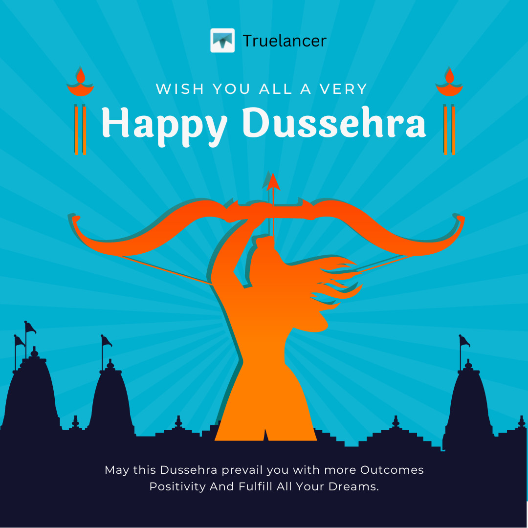 Truelancer wishes you and your family a very happy Dussehra.

#HappyDussehra #vijaydashmi #dussehra2022