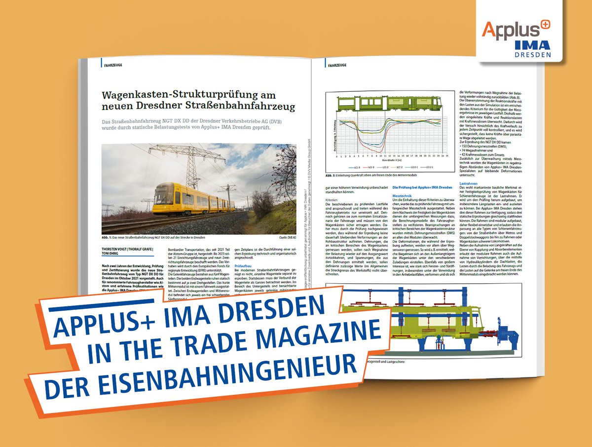 We couldn't be prouder: Our collaboration with Alstom and Dresdner Verkehrsbetriebe made it into “Eisenbahningenieur” just in time for this year's @Innotrans. 
Read the article here: 
ima-dresden.de/files/2022/10/…
