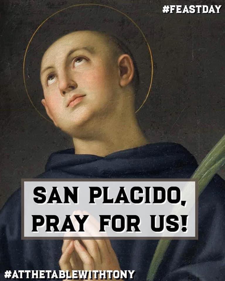 tonyatthetable's tweet photo. San Placido, Benedictine Monk, pray for us! He is the Protomartyr of the Order of Saint Benedict (the Benedictines). He is the #PatronSaint of #CastelDiLucio (Città Metropolitana di Messina); which is one of my family’s ancestral villages. https://t.co/fIWW9dIZhJ