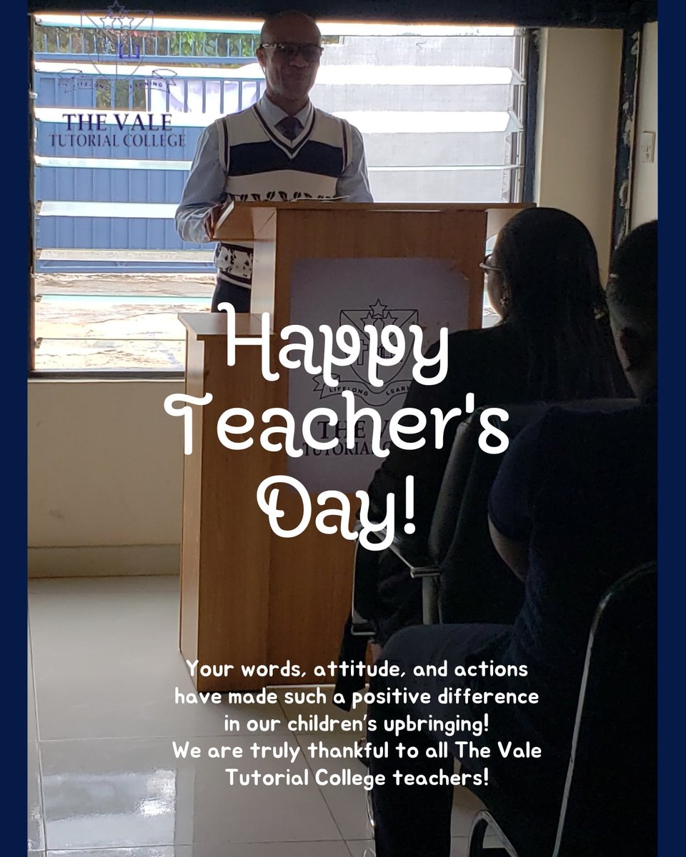 thevaletutorial's tweet photo. If parents give us life, teachers teach us how to harness life to the fullest. Happy teacher's day to all the hard-working teachers at The Vale Tutorial College!
.
.
.
#TeachersDay2022
#thevaletutorialcollege
#ibadan https://t.co/oFlvrsI7EJ
