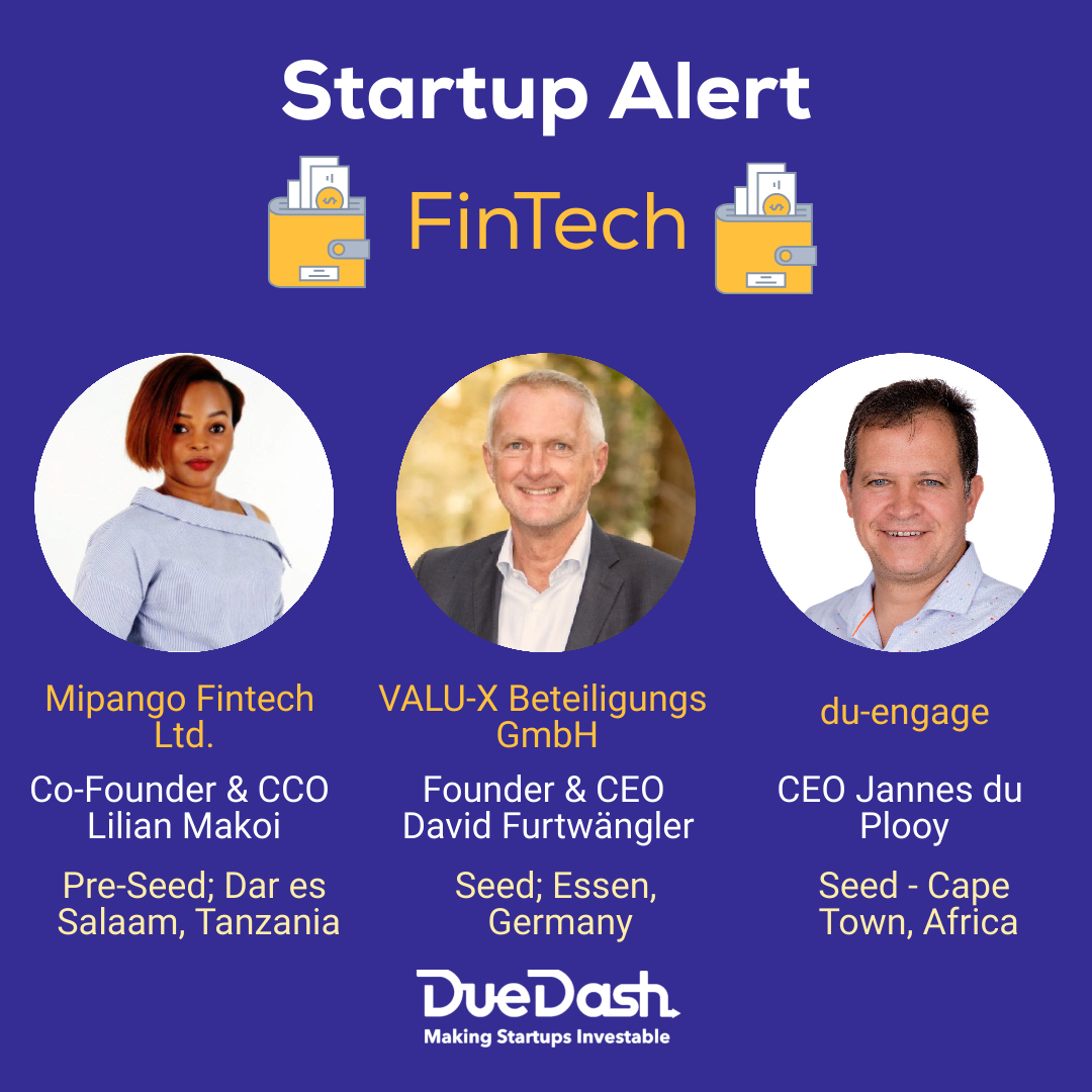 duedash_network's tweet image. 🚨 FinTech Startup Alert! Learn more about these amazing startups and as an investor get the data you need to make your investment decision. /1