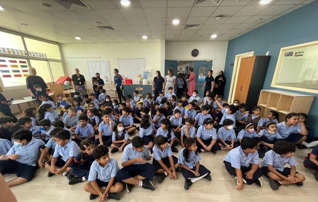 AIS_Grade3's tweet photo. The Grade 3s were visited by one of our parent's brothers, Mr. Saeed who works for the government to control air pollution produced by factories across the UAE. The Grade 3's were engaged and asked some brilliant questions. #AISGrade3 #AISPrimarySch https://t.co/ydENueoxvd