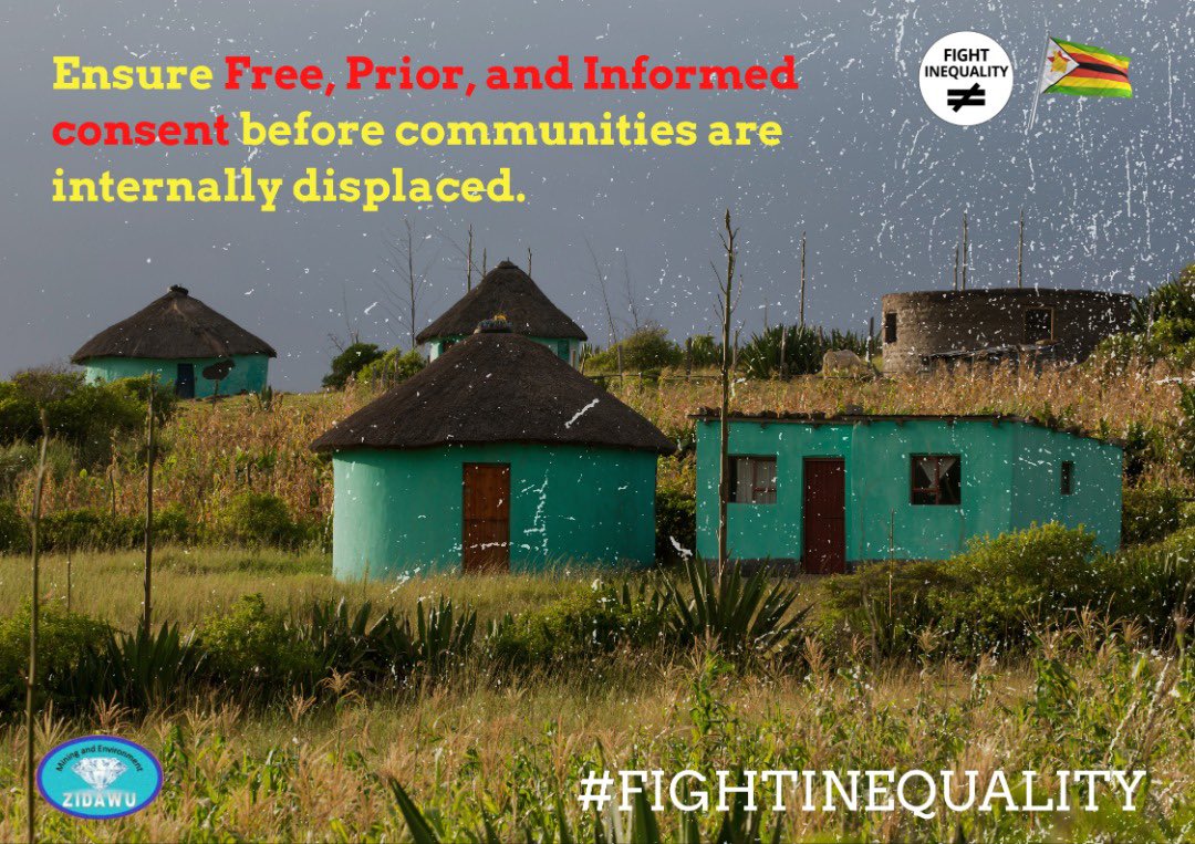 FiaZimbabwe's tweet photo. Experiences from the relocation of Arda Transau community from diamond rich Chiadzwa brought to light the need for affected communities to be provided with genuine opportunities to make decisions in the relocation processes. #FightInequality https://t.co/o9iD7jO5VF
