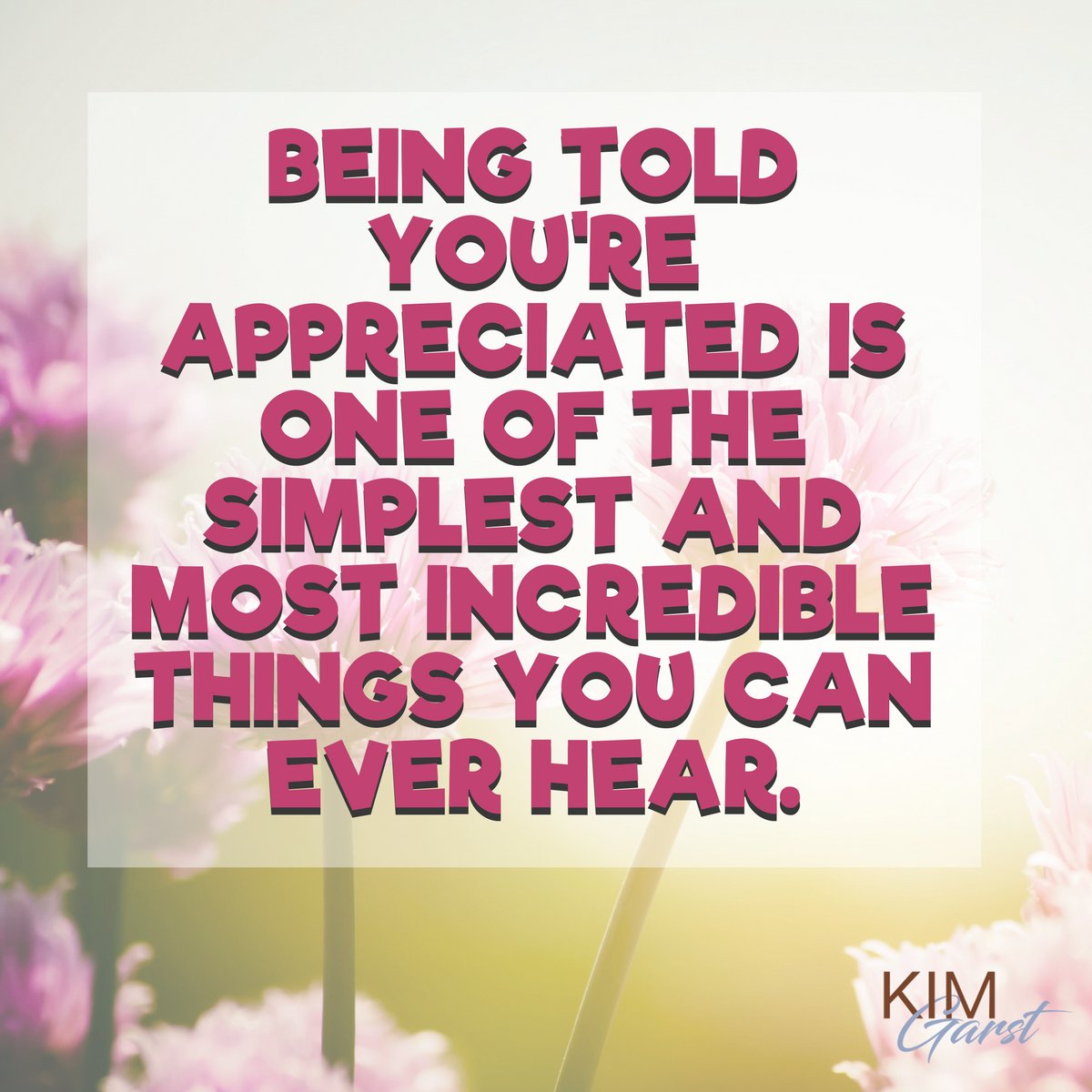 kimgarst's tweet photo. I challenge you to text at least two people right now and tell them how much you appreciate them! https://t.co/SYuSl1fy4W