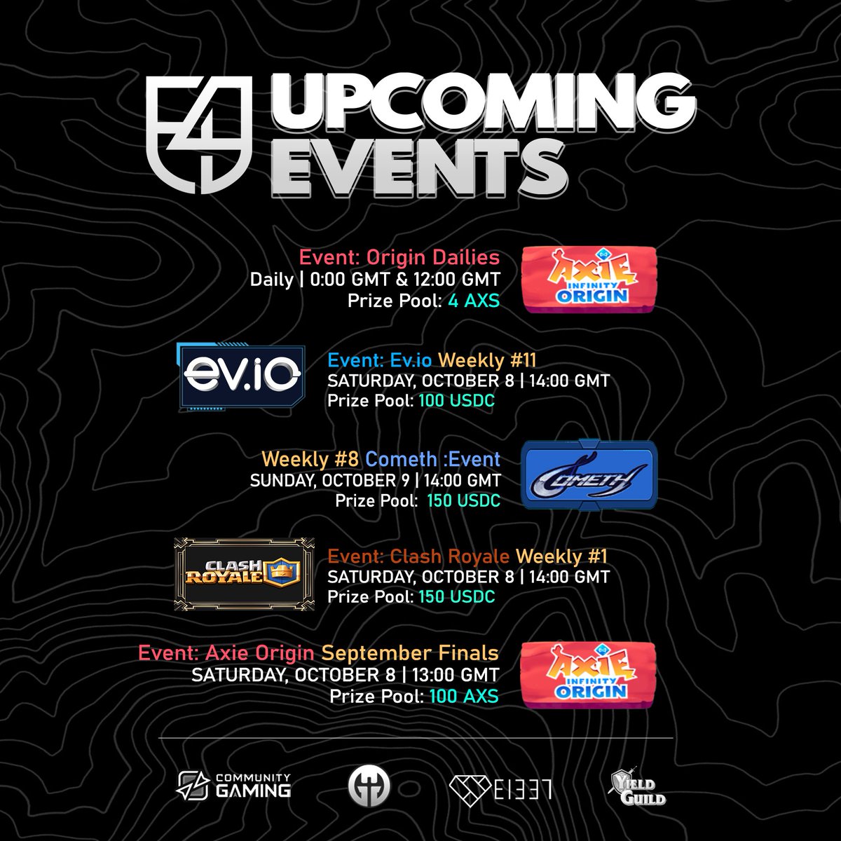 e4e_gg's tweet photo. Not too late to join our first weekly @ClashRoyale tournament on @CommunityGaming, link below 😉

https://t.co/Etyz4pjcOU

#ClashRoyale #Web3 #eSports #WinToEarn https://t.co/UxSGUyCunG