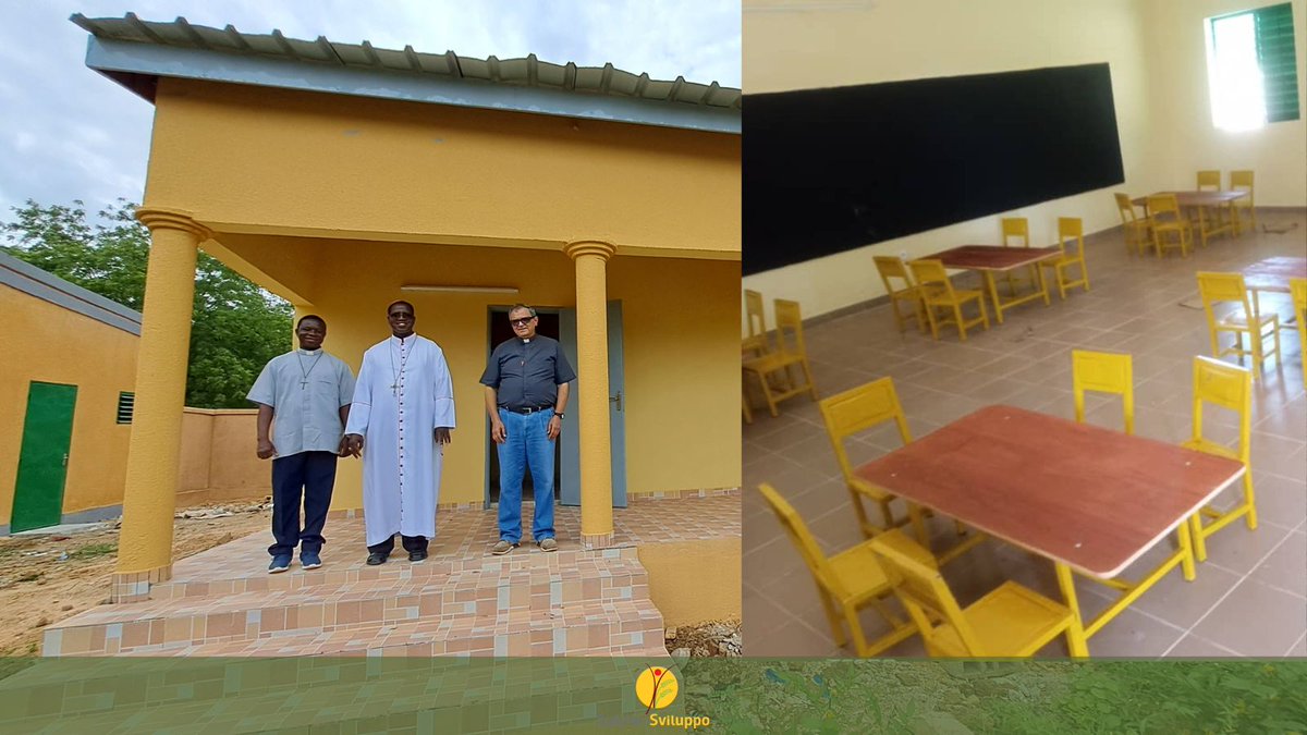 SaluteeSviluppo's tweet photo. Manca davvero poco all'inizio delle lezioni nella scuola di #Garango in #BurkinaFaso, la struttura è stata completata ed arredata. Oggi #giornatamondialedegliinsegnanti siamo felici di annunciarvi questi traguardi. A breve tanti aggiornamenti! 👨‍🏫📚❤ https://t.co/cnT75iEQC6