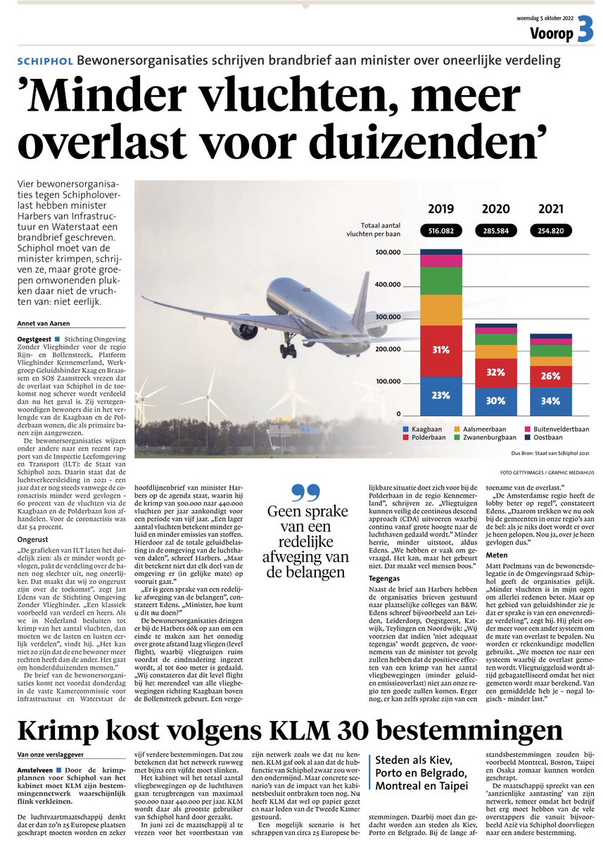 .<a href="/IenWTweedeKamer/">IenW Tweede Kamer</a> Met de verlaging van het plafond <a href="/Schiphol/">Amsterdam Airport Schiphol</a> wil minister <a href="/MinIenW/">Ministerie van Infrastructuur en Waterstaat</a> <a href="/markharbers/">Mark Harbers</a> de geluidsoverlast voor de omwonenden verminderen, maar dan moet hij dat voordeel wel eerlijk verdelen over alle burgers.