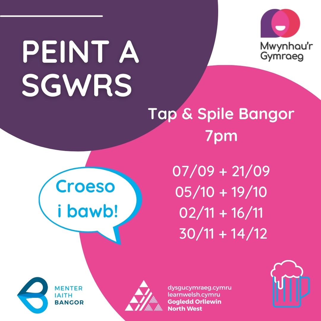Heno 'ma am 7 o'r gloch yn The Tap And Spile. Dewch yn llu! #yagym 
This evening at 7 o'clock at the Tap and Spile. Come and join us!