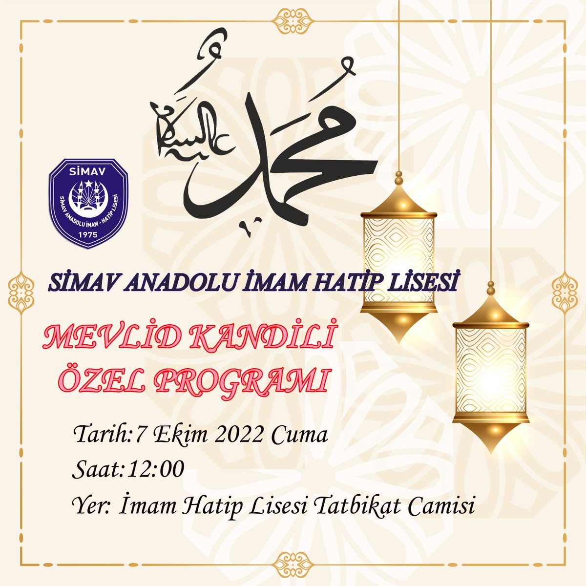 Mevlid Kandili Programımıza Herkesi Bekleriz.
<a href="/BasyigitHasann/">Hasan BAŞYİĞİT</a> <a href="/zorlubey1962/">mehmet şirikçi</a> <a href="/kutahyamem/">Kütahya İl Millî Eğitim Müdürlüğü</a> <a href="/meb_dinogretimi/">MEB Din Öğretimi Genel Müdürlüğü</a> <a href="/mehmetnezirg/">mehmet nezir gül</a>