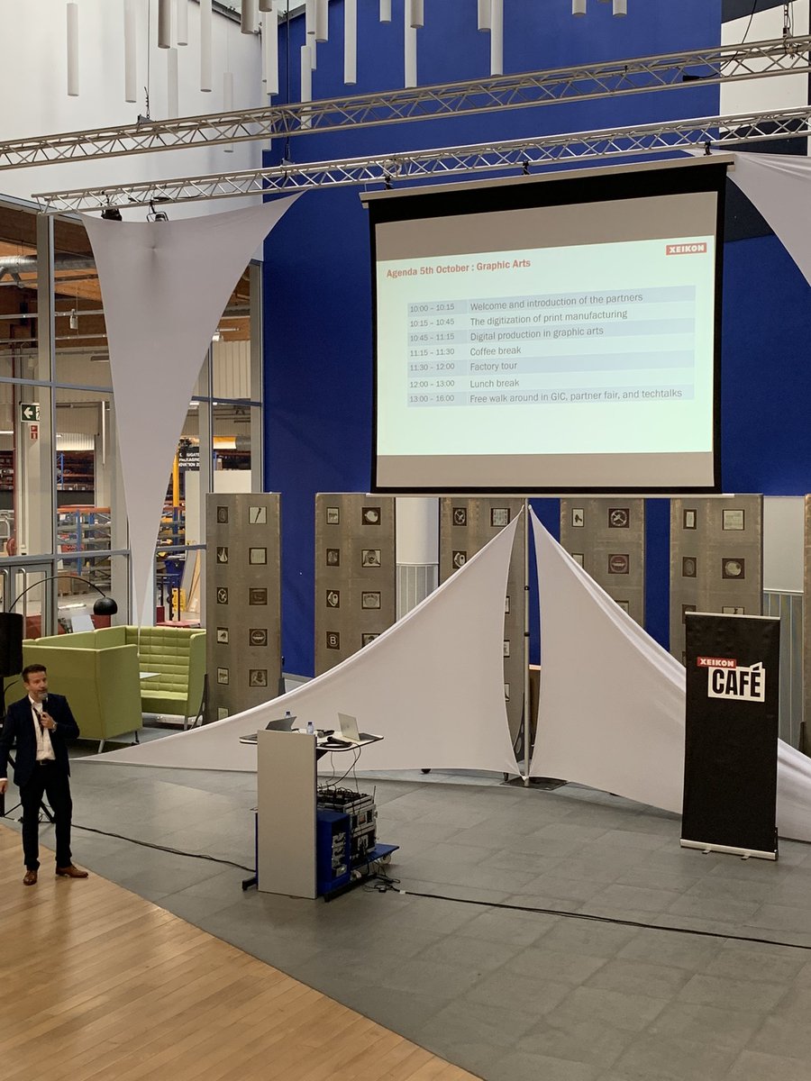 A warm welcome by our Market Segment Director Graphic Arts <a href="/dimivg/">Dimitri Van Gaever</a> at the #XeikonCafe Graphic Arts