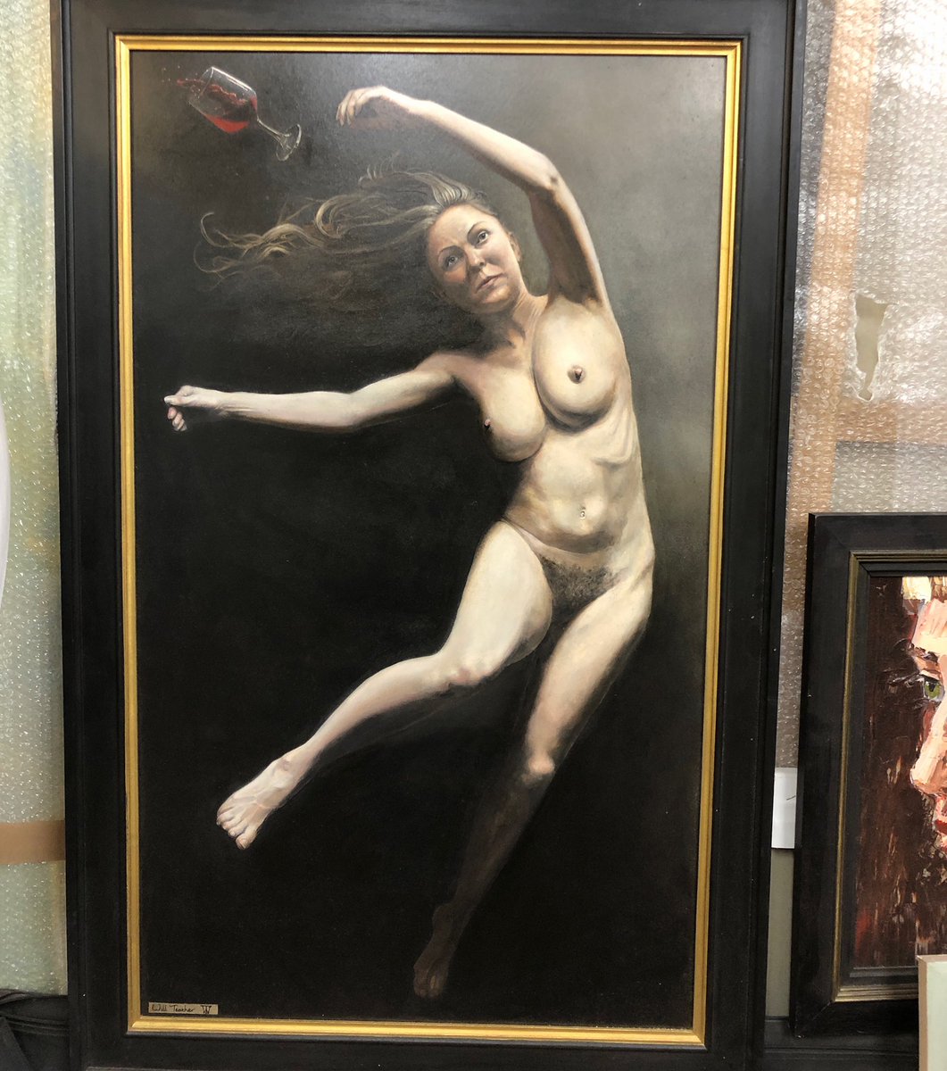 will_teather's tweet image. #falling #interstice #art #figurativeart #studiowall
