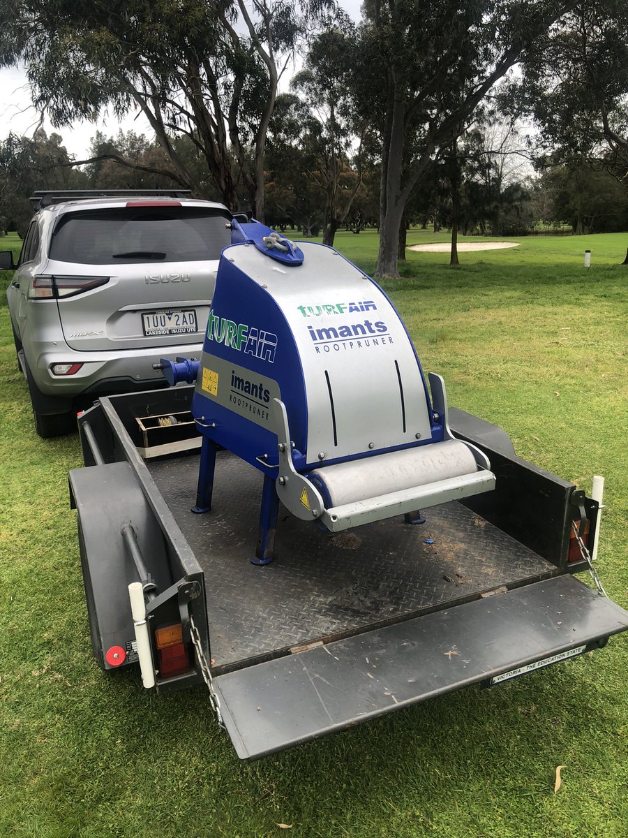 TurfAir's tweet photo. Dropped of the @ImantsBV #Rootpruner to #RowvilleLakesGolfCourse so @benhartley411 can implement some “Tree Management” maintenance. https://t.co/BiqhLIKp6D