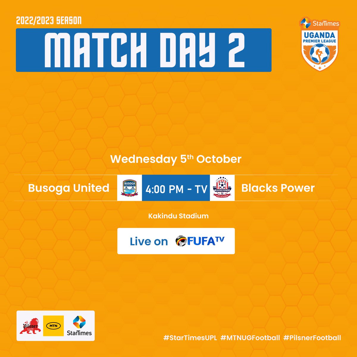 #BUSBPR | <a href="/Busogautdfc/">Busoga United FC Official</a>, <a href="/BlacksPowerFC/">Blacks Power Football Club</a> seek early redemption.

Busoga was beaten 5-0 away to Maroons while Blacks Power lost at home to BUL by the same score line.

 #StarTimesUPL | #MTNUGFootball | #PilsnerFootball