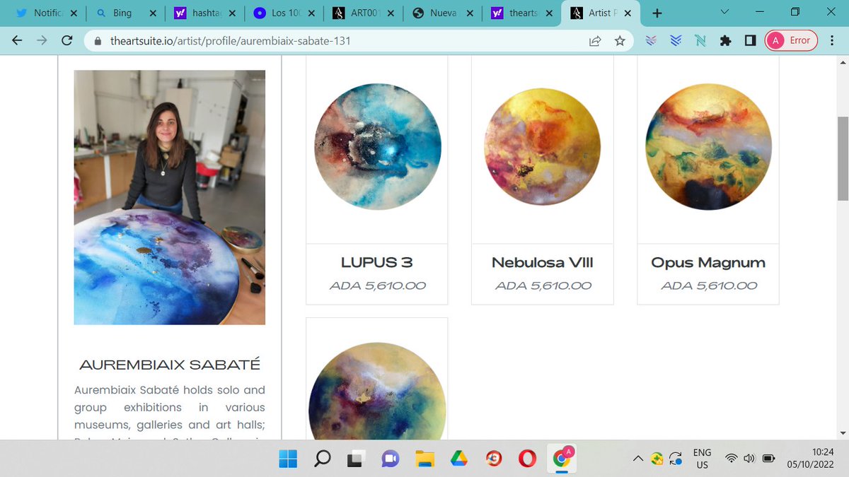 AUREMBIAIX SABATÉ is an amazing #Barcelona fine #art #painter who frequently exhibits her #art around Spain and Italy 
Aurembiaix was introduced to the platform by Art Suite agent <a href="/elisafarre/">Elisa Farré</a> 🙏🔥

theartsuite.io/artist/profile…

#fineart #artist #NFT #CNFT #NFTart #artistontwitter