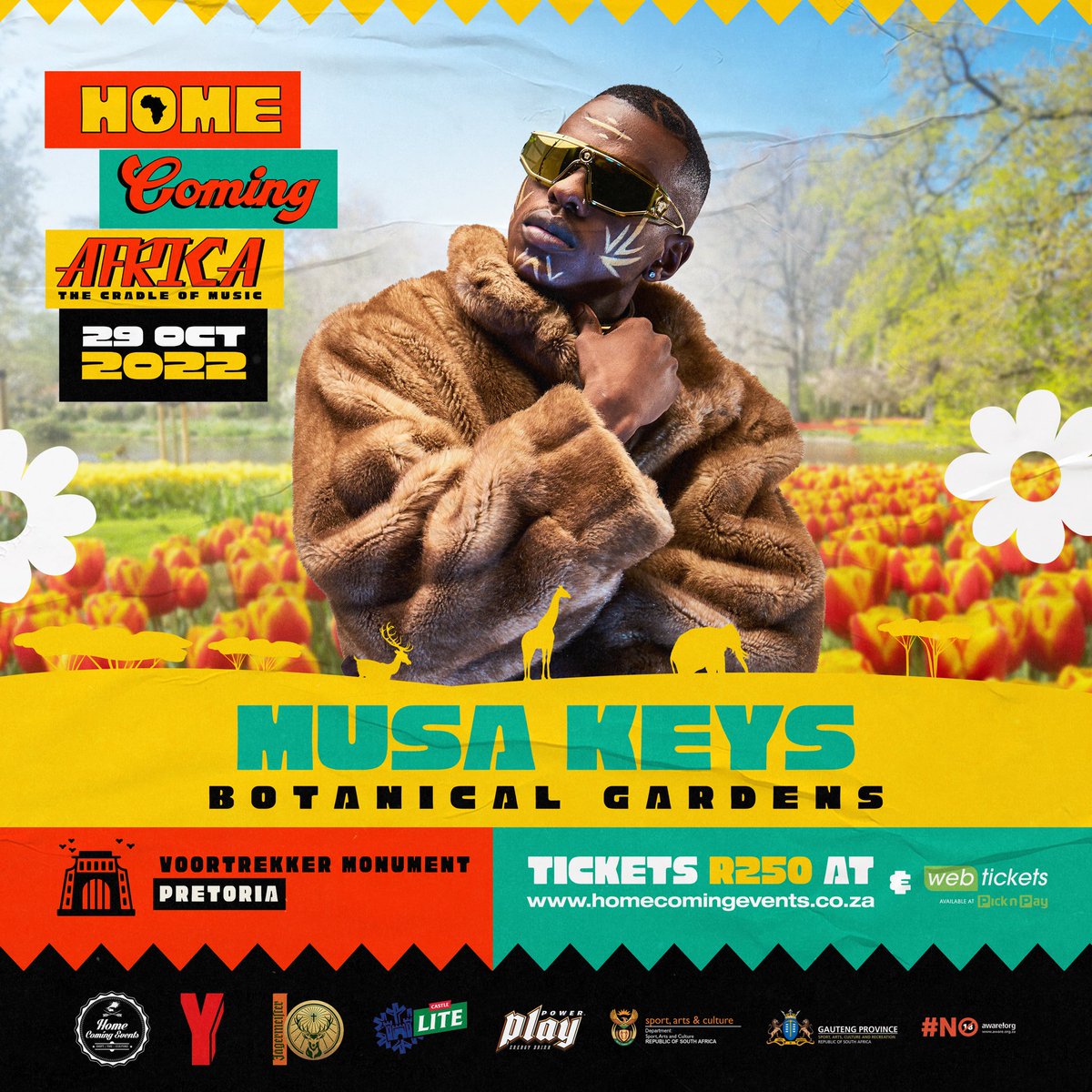 HomeComingEvent's tweet photo. 3 STAGES, 1 VENUE 
Named after our very first home, The Botanical Gardens stage returns bigger &amp; better! 🌺

Make sure you don’t miss out on these electric performances by securing your ticket to #HomeComingAfrica by visiting https://t.co/PnDIz7iGvP 

#CradleOfMusic https://t.co/ZUS6gFdw1Z