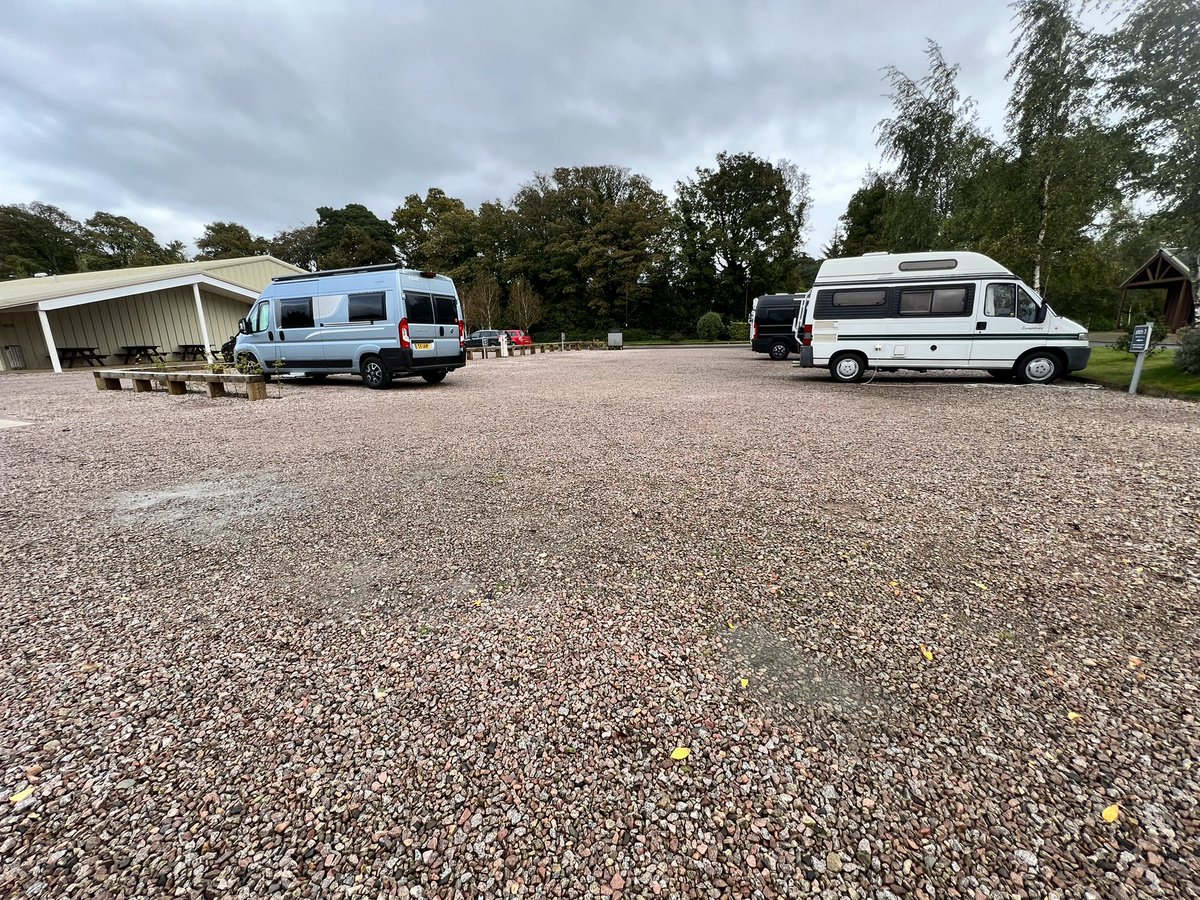 Home for the next 3 days. Auchrannie Resort, Brodick, Arran now have a motorhome stopover, and very@nice it is 👌🏻
