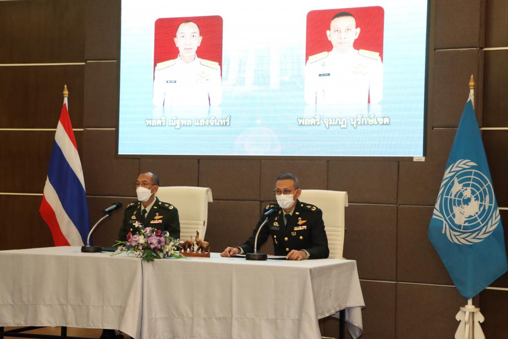 PeaceOpsCentTH's tweet photo. Change of command 
@PeaceOpsCentTH
On 3 October 2022, MG Chumphot Nurakkate is promoted as the Director of Peace Operations Center. 
Congratulations to MG Nattapol Saengchan for his new position as the Deputy Director of Joint Intelligence. https://t.co/Nss2cIbdFk