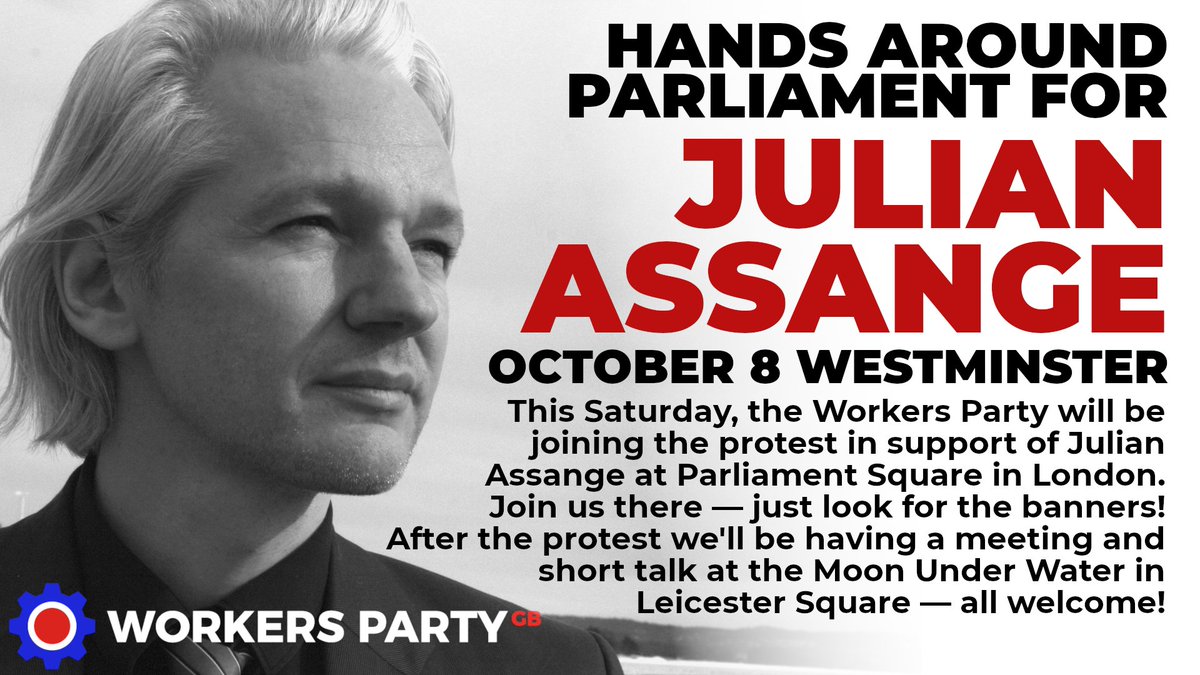 If you believe in a free press please come and show solidarity with Julian Assange at the houses of parliament on Saturday <a href="/WorkersPartyGB/">Workers Party of Britain</a> #Assange