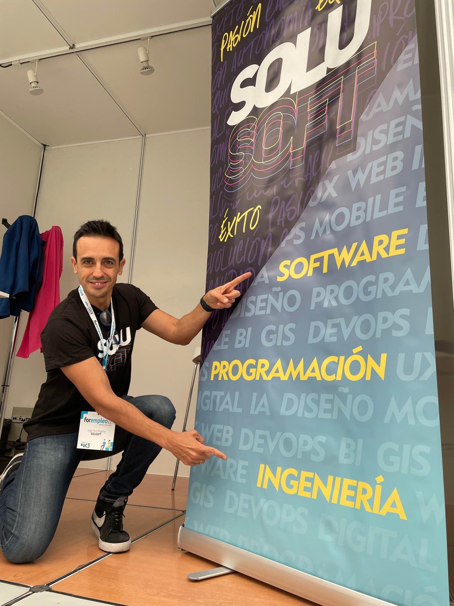 solusoft_es's tweet photo. Jorge Ruiz, Marta Chippirás y Alberto Martín os están esperando en el ForoEmpleo para presentarte Solusoft.

Seguro que cuando nos conozcas, ¡te unes al equipo! ¡¡Os esperamos!!

 #wearehiring #estamoscontratando #desarrollodesoftware https://t.co/DbiinSLayO