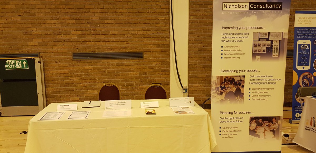 Where's Andy? All set up and raring to go here at the #DLExpo #leadershipDevelopment #leanThinking
