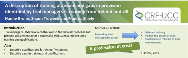 #ICTMC2022 posters Wed 5th. Trial Managers want and need more targeted training, find out what they say they need today, P-190, 15:25-15:45.  
Although I couldn’t travel, our poster is up! You'll find the amazing Prof Treweek and the amazing Dr Frances  Shiely in my place (!)