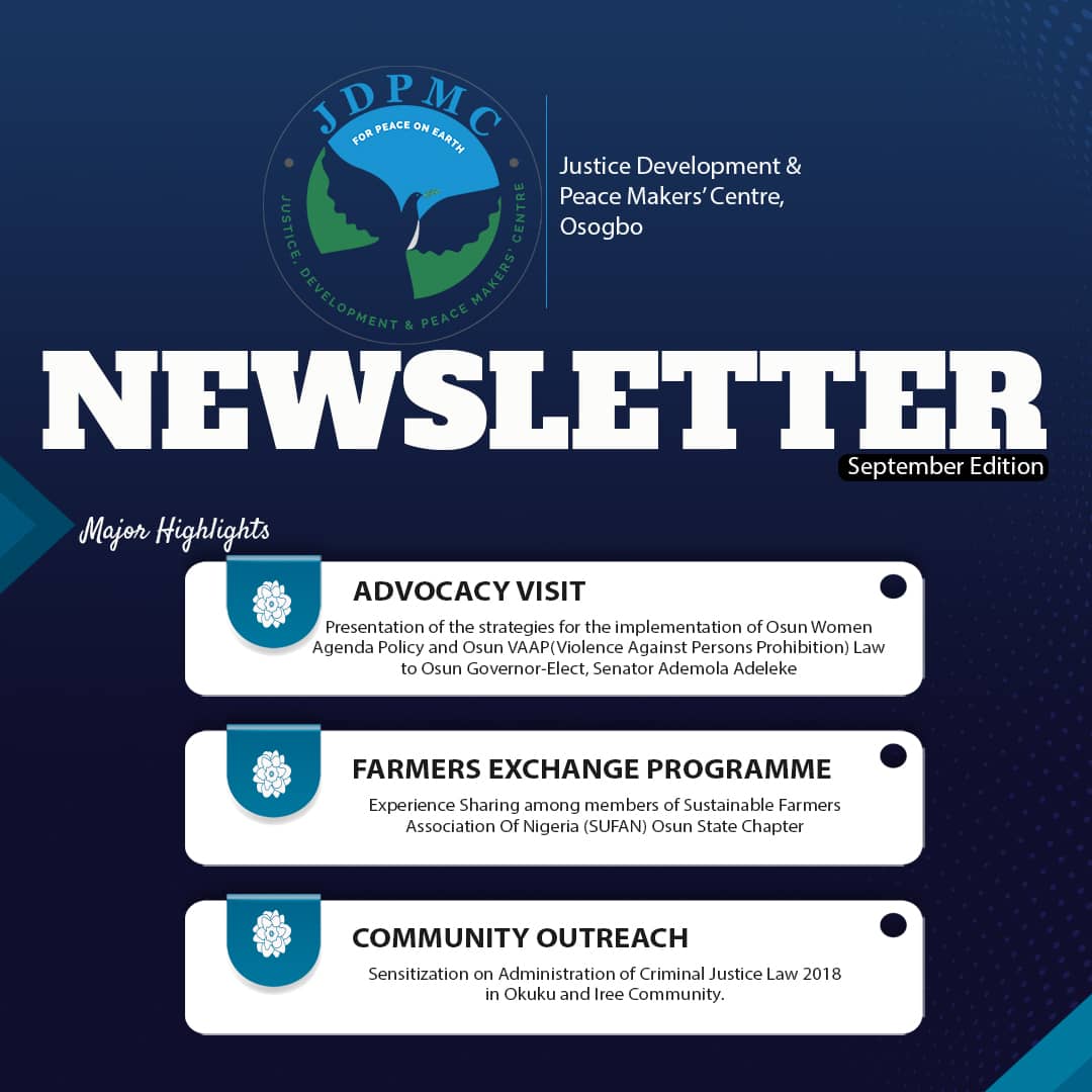 jdpmcosogbo1's tweet photo. Do you want to know what @jdpmcosogbo1 did differently in the month of September? Find out in this edition of our newsletter.
@Misereor
@USAID
@UKaid
@SAGE_NGR
@NDI
@StopVAWIP. https://t.co/6IEYFheO4n