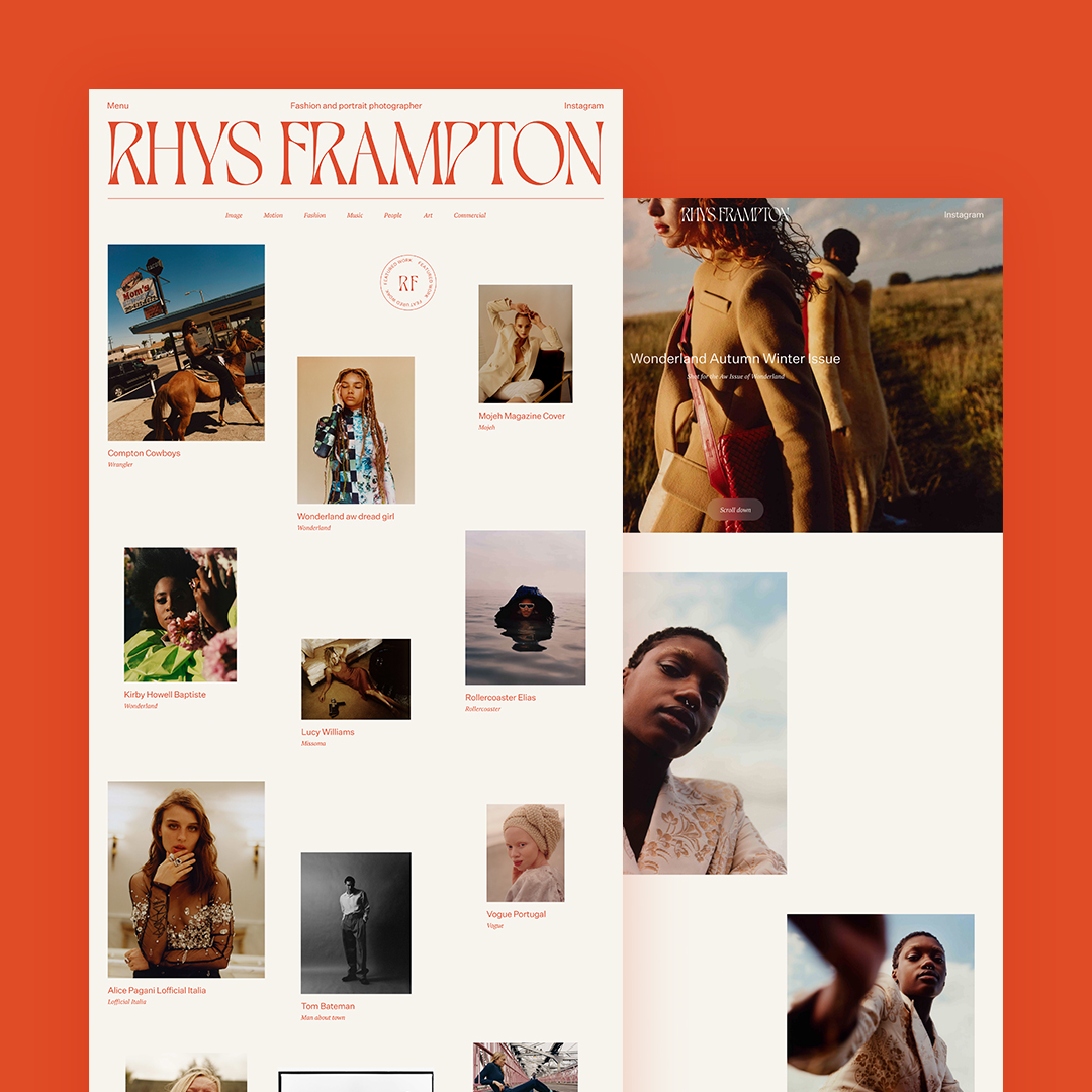 superrbstudio's tweet photo. Recent website redesign and rebrand for our talented friend Rhys Frampton 📸

#webdesign #designinspiration #portfolio #design #uxdesign #uidesign https://t.co/9HOOlOvpbe