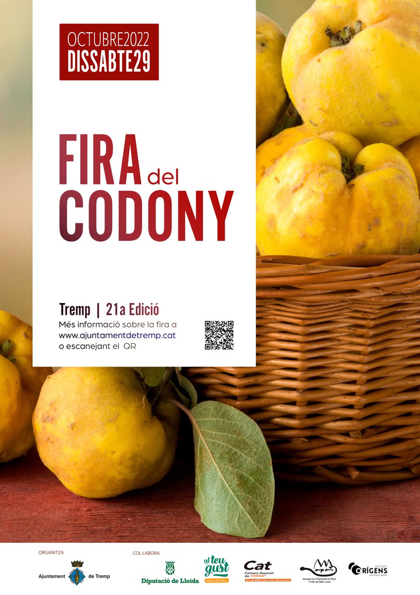 AtgPallars's tweet photo. L'@AjTremp prepara la 21a #firadelcodony
Ben aviat més informació! https://t.co/vqqbC3F94l