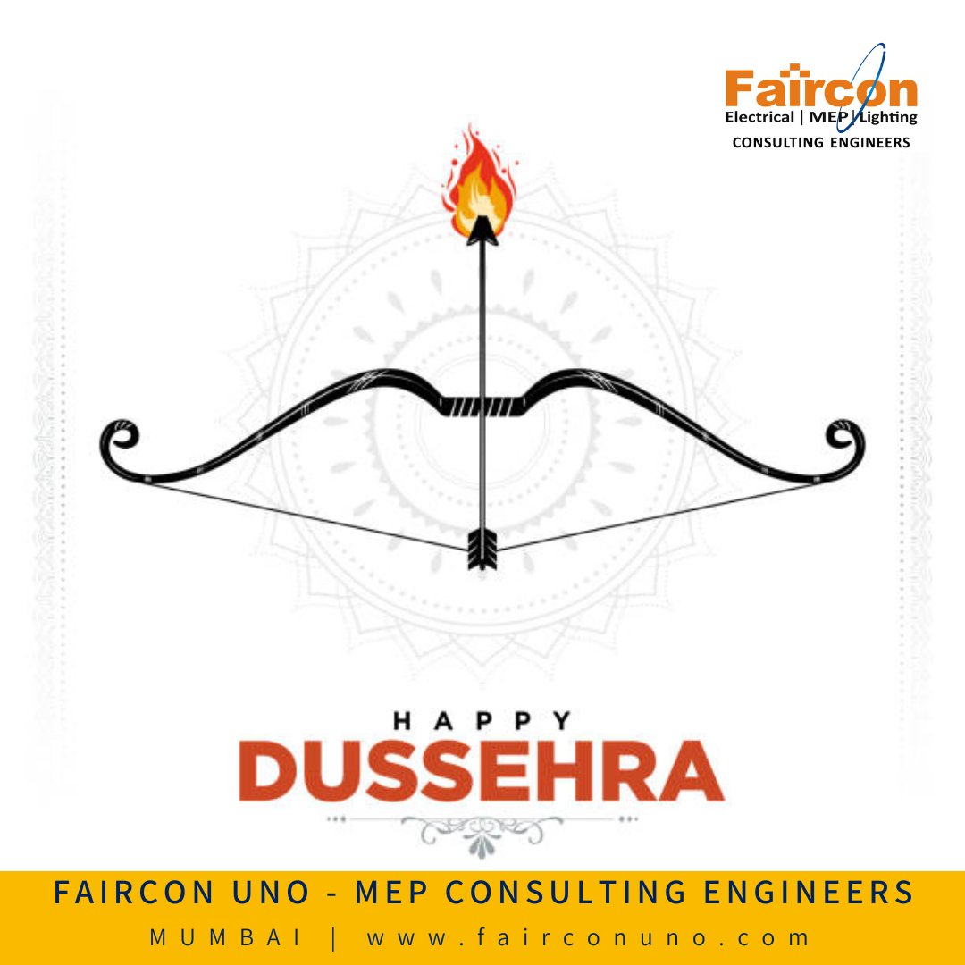 FairconUno's tweet photo. Wishing everyone Happy Dussehra!

#Faircon #FairconMEP #FairconUno #MEPEngineering #ElectricalEngineering #lighting #lightingdesign #lights #ledlights #ledlighting #seasonsgreetings #business #construction #ConsultingEngineers #EngineeringDesign https://t.co/WccGcuHxV9