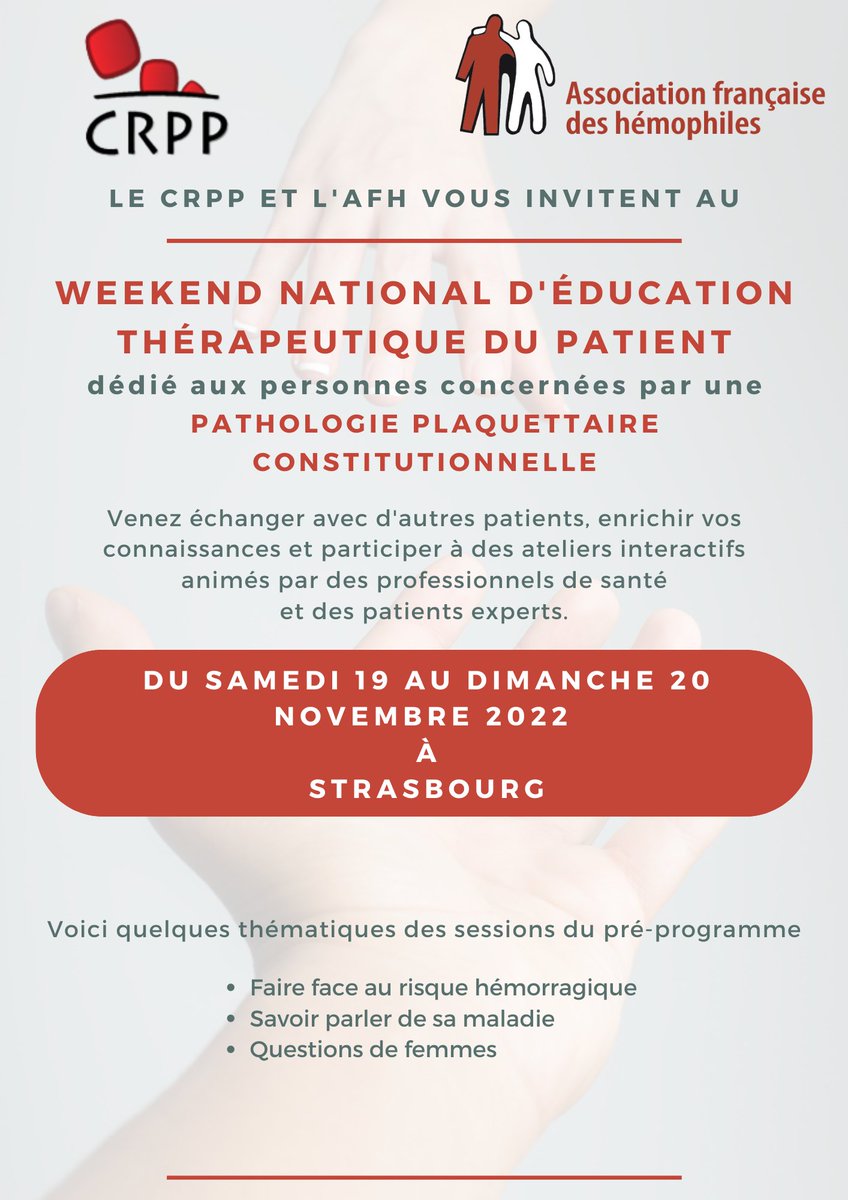 Centre de Référence des Pathologies Plaquettaires tweet media