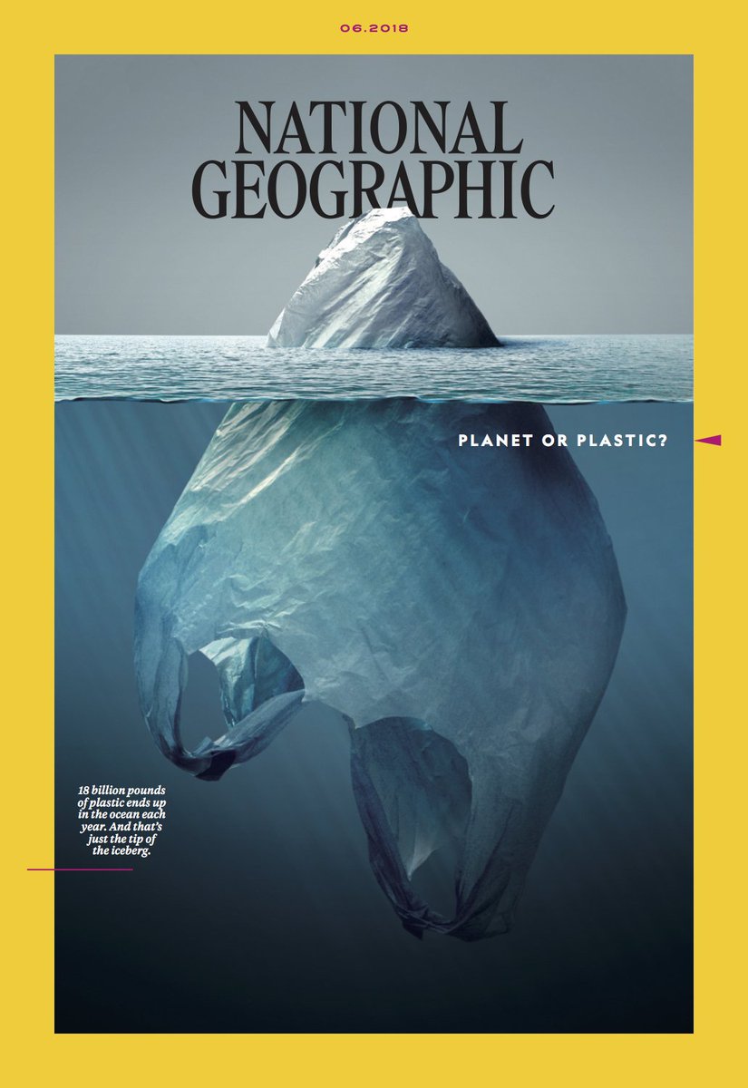 This National Geographic cover from 2018 was definitely one for the ages: planet or plastic for the next generation? 

18 billion pounds of plastic ends up in the ocean each year and that's just the tip of the iceberg. After all these years it's time we stop making a mess.