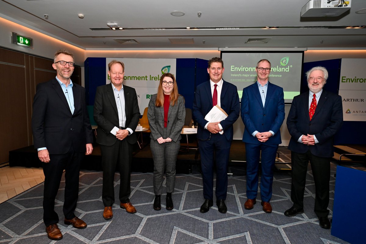 Environment Ireland (@env_ireland) on Twitter photo The expert panel of speakers for the climate-focused morning sessions of #EnvironmentIreland day two:
@geoff_dooley of <a href="/AntarisConsult/">Antaris Consulting</a>; @JoKlumpers of <a href="/EU_Commission/">European Commission</a>; Minister <a href="/EamonRyan/">Eamon Ryan</a>; <a href="/OisinCoghlan/">Oisín Coghlan</a> of <a href="/foeireland/">Friends of the Earth</a>; and chair J Owen Lewis of <a href="/iiea/">IIEA</a> The expert panel of speakers for the climate-focused morning sessions of #EnvironmentIreland day two:
@geoff_dooley of <a href="/AntarisConsult/">Antaris Consulting</a>; @JoKlumpers of <a href="/EU_Commission/">European Commission</a>; Minister <a href="/EamonRyan/">Eamon Ryan</a>; <a href="/OisinCoghlan/">Oisín Coghlan</a> of <a href="/foeireland/">Friends of the Earth</a>; and chair J Owen Lewis of <a href="/iiea/">IIEA</a>