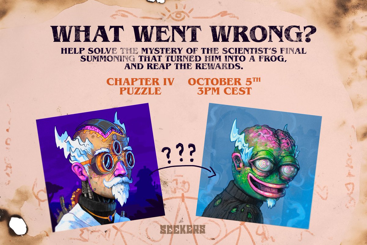 What's a new chapter without a good mystery to solve?
Consider yourself invited to take part in the investigation, to figure out what the hell went wrong with The Scientist!

Today, 3PM CET.
🔍🔒🗝️🔥